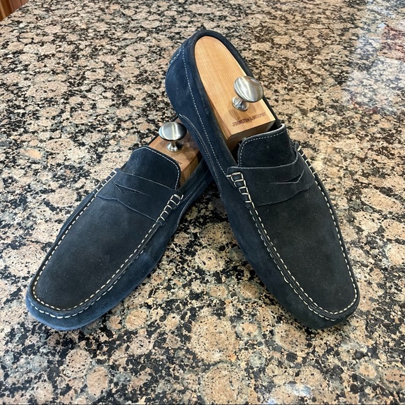 To Boot New York Suede Leather Driving Loafers - Picture 2 of 5